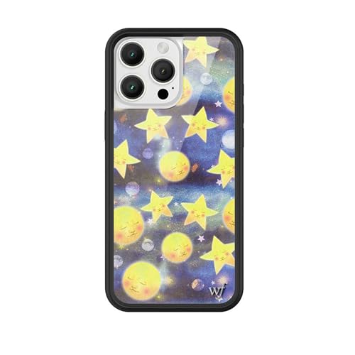 Image of Wildflower Cases - Compatible with iPhone 16 Pro Max| Protective Black Bumper, 6.5ft Drop Test Certified, Women Owned Small Business | Sky Moon Galaxy Night Star Aesthetic | Celestial Dreaming