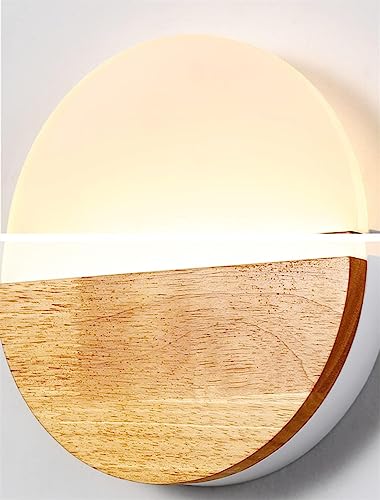 Lámpara de pared de madera de granja con aplique de pared minimalista rectangular LED 5