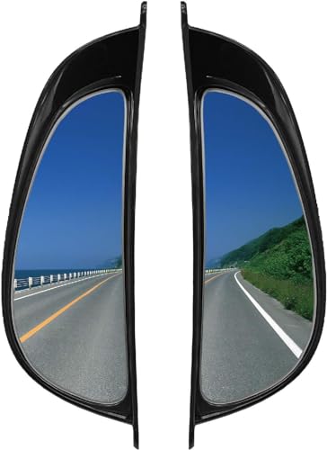 Image of Automaze 3R Car SUV Side View Mirror Wide Angle Blind Spot Mirror Auto Exterior Rearview Mirrors With Convex Clean Surface Stick on B-Pillar for Rear Seat Passengers Set of 2