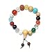 AMXXZIC Prayer Beads Fashion Bracelet for Men and Women Zen Inspired Colorful Beads Chinese Style Pendant Bracelets (Colorful)