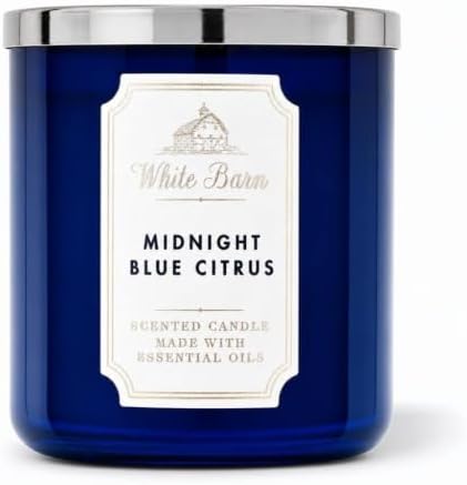Bath & Body Works White Barn 3-Wick Candle in MIDNIGHT BLUE CITRUS