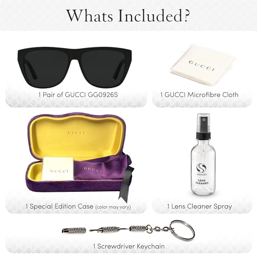 Gucci GG0926S Lettering Logo Flat Top shape Sunglasses - Eyewear with eSHADES Kit - Embrace Sophistication and Elegance3