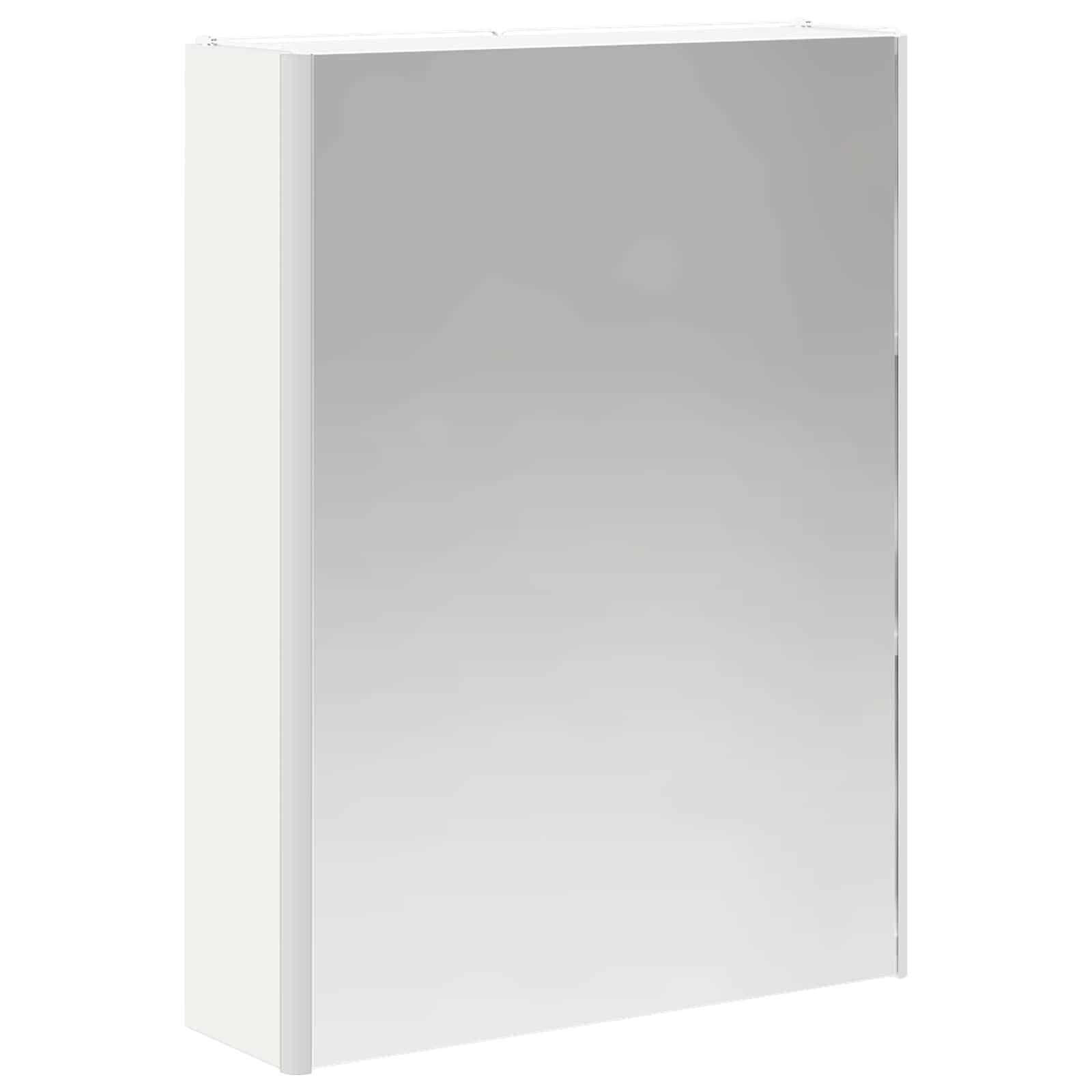 Juego de 5 armarios de baño, color blanco, 53 x 15,5 x 70 cm, resistente a la humedad, montaje en pared con luces LED de espejo, ahorro de espacio, diseño moderno, ideal para baños y