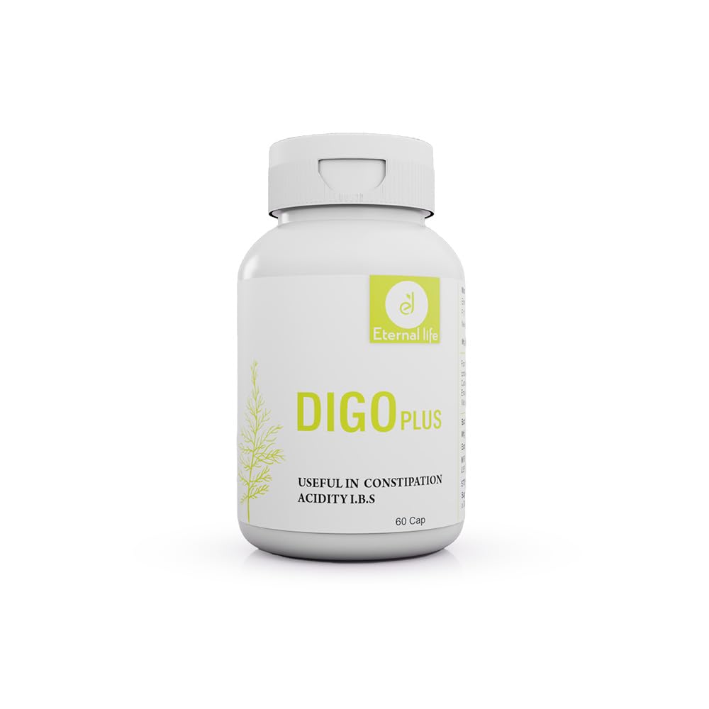 Digo Plus Ayurvedic Digestive Wellness Supplement | Herbal Support For Digestion, Intestinal Cleansing, Gastric Comfort, And Acidity Relief | Natural Formula | 60 Capsules