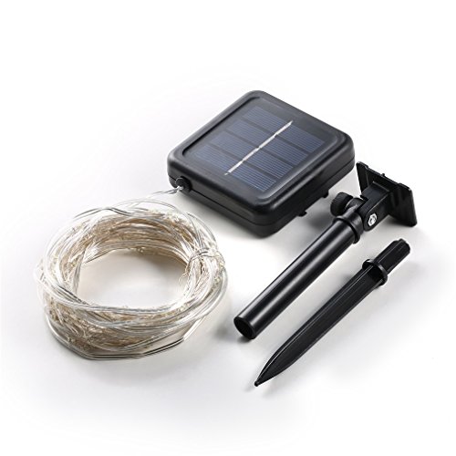 Preisvergleich Produktbild Lichterkette Solar-Lichterkette 200LED 2 Meter Warmweiß LED Wasserdicht, Solar Kupferdraht für Garten Außen Party weihnachten Camera