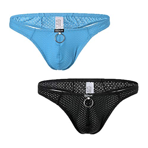 Sexy Men Thongs Breathable Hole Underwear Low Rise Pouch Jockstrap G-Strings Underpants