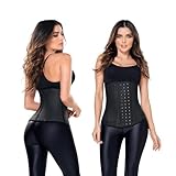Ann Chery 2021 Clasica 3 Hooks Fajas Latex Waist Trainer Cincher - 2 Pack Combination (Black+Black, X-Large (Waist 33,5-35,5 Inches))