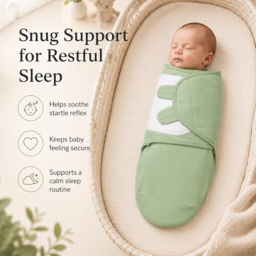 Image of Organic Cotton Baby Swaddle 4-Pack, Swaddles for Newborn 0-3 Month - Swaddle Blanket Infant Wrap Sleep Sack for Boys & Girls, Baby Swaddle for Newborn, Registry & Shower Gift Essential