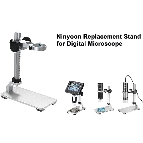 Ninyoon Support de microscope pour microscope sans fil USB numérique WiFi, support universel en alliage d'aluminium avec étui de transport pour microscope de diamètre 2,5-3,5 cm