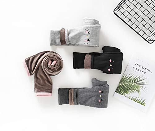 IRELIA Winter Girls Cotton Fleece Lined Leggings Pants4
