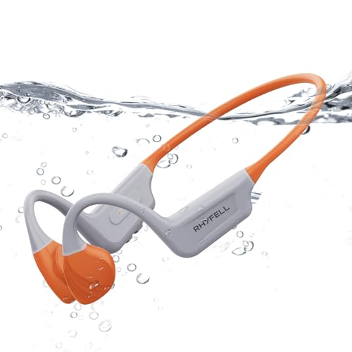 Swimming Headphones, Bone Conduction Sports Headphones, IP68 Waterproof with MP3 Mode 32GB Memory, Bluetooth 5.4 Open Ear Headphones with Mic, 10 Hours Playtime for Swimming, Wilderness, Run