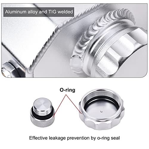 EVIL ENERGY Overflow Tank,Coolant Radiator Tank,Reservoir Expansion,Universal 1L Aluminum Silver by EVIL ENERGY - Image 5