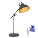 Produktbild Tischleuchte Industrial Schwarz Matt Gold E27 Vintage Tischlampe Schreibtischlampe im Industrie Design Retro Werkstattlampe Bürolampe 230V 1321ZW + Giveaway