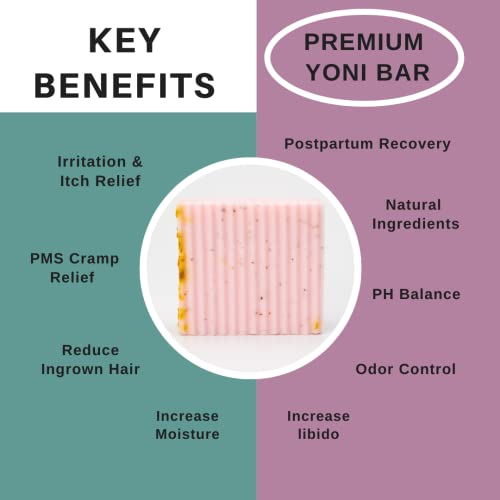 Goddess Of The Sea Beauty Bar Premium Yoni Bar – pH Balance Feminine Wash – Natural Ingredients Feminine Care Daily Oil Great for Razor Bumps, Dryness, BV, Odor – 3oz Yoni Bar - Image 3