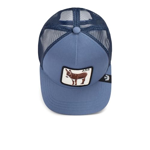 Image of Goorin Bros. The Farm Unisex Original Adjustable Snapback Trucker Hat, Blue (Donkey), One Size