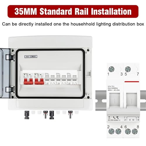 Interrupteur de transfert manuel MTS 2P 40A pour rail DIN bipolaire