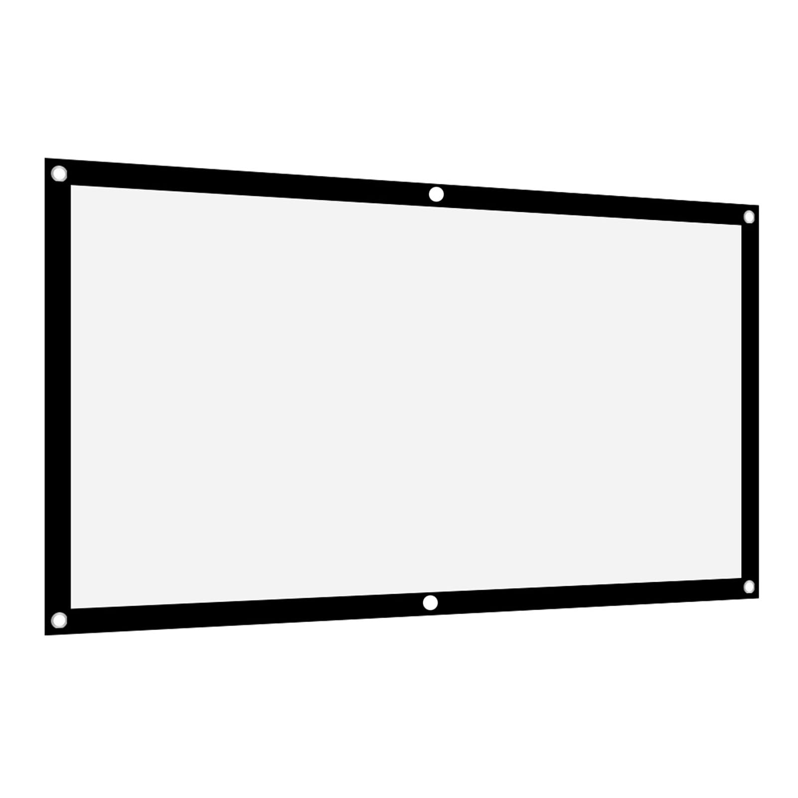 Ecran De Projection, Écran de Projecteur 50 16: 9 épaissir Portable Non Pli Doux Polyester Blanc Projecteur Rideau écran de Projection