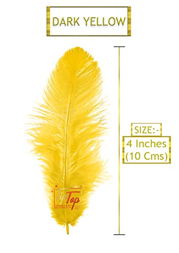 Image of TIPTOP DECORATION Natural Dyed Feathers 10 cm (80 pieces) (Dark Yellow)