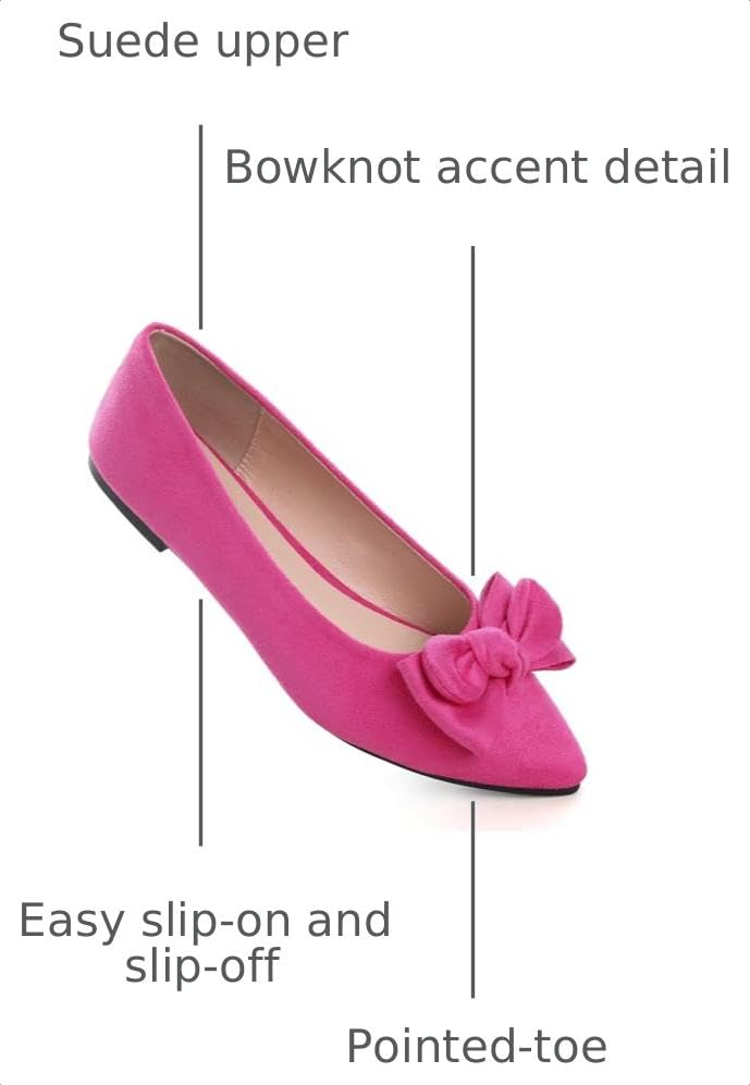 Image of TN TANGNEST Women Fashion Bowknot Flats Comfort Pointed Toe Dress Shoes