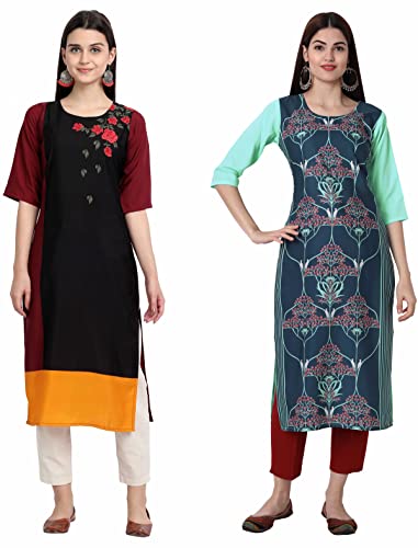 Image of Women's Crepe Straight Kurta