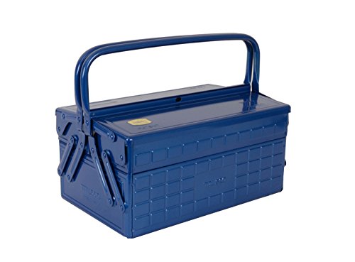 Image of TRUSCO GT-350-B 3-Tier Tool Box, 13.8 x 8.7 x 13.4 inches (352 x 220 x 343 cm), Blue