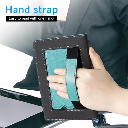 Image of CoBak Case with Stand for for 6 inch Kindle (2024 & 2022, 11th Gen) - PU Leather Smart Cover with Auto Sleep /Wake & Hand Strap, Premium Protective Case for Kindle Basic.Sky Blue