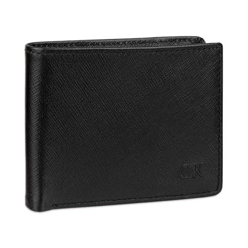 Calvin Klein Men's Extra Capacity Saffiano Slimfold Wallet, Black, One Size2