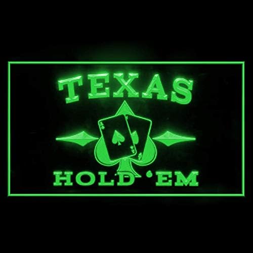Miniatura 2 de 230097 Texas Hold'em Poker Casino Game Room Man Cave Display LED Light Letrero de neón (12 x 8 pulgadas, 16 colores por control remoto)