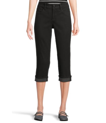 NYDJ Women's Marilyn Crop Cuff Jeans In Black