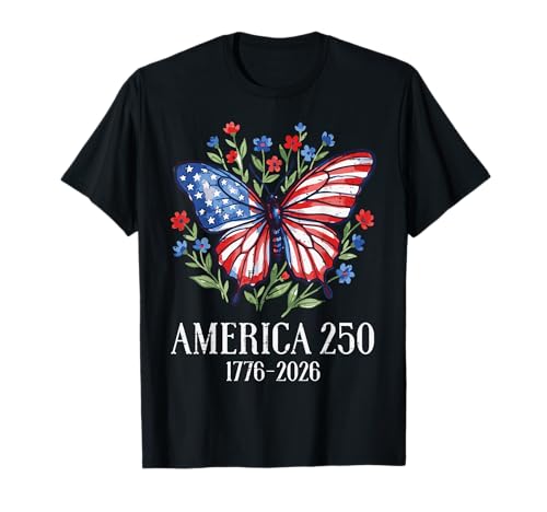 America US Flag 250 1776 2026 250th Anniversary 4th of July T-Shirt