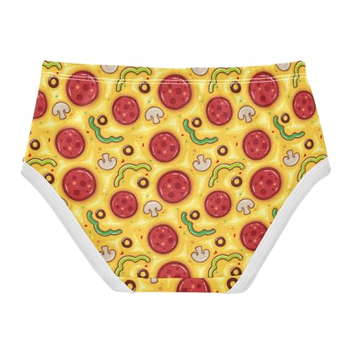 Little Girl Underwear Toddler Panties Kids Undies Pepperoni Pizza Soft Cotton Briefs 2T-8Y2