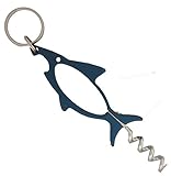 Shark-Shaped Bottle Opener With Corkscrew On A Key Chain (ToolUSA: TR101-FS-YW)