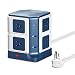 BESTEK Power Strip Tower 8-Outlet and 6 Smart USB Charging Ports 1500 Joules Surge Protector with 6 Feet Extension Cord ETL Listed