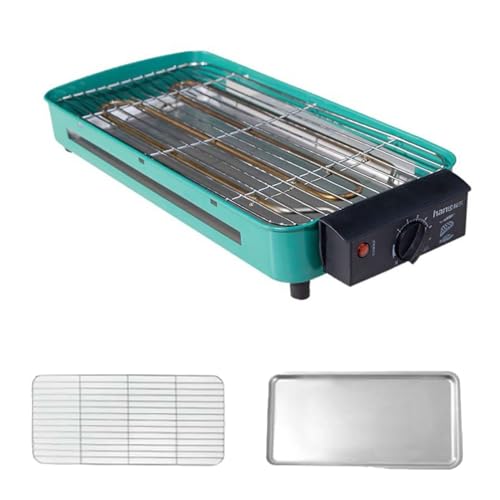 weidrtily Electric BBQ Grill,1500W Smokeless Electric Barbecue Grill Indoor/Outdoor with 6 Adjustable Temperature, Detachable Grid Rack and Oil Drip Tray for Party