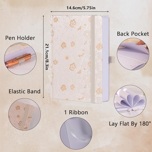 TIEFOSSI Dotted Journal Notebook for Women Men, A5 Journals for Writing, 160gsm 190 Pages Thick Paper, Perfect for Office & Home School Supplies, 8.4 X 5.8 In