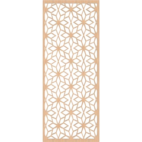 Image of 17 3 /8 inchW x 44 3 /8 inchH x 3 /8 inchT Lake Decorative Fretwork Wood Wall Panels, Hickory