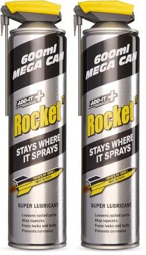 Rocket TT super lubrifiant aérosol 600ml lot de 2 avec tube de précision anti-rouille
