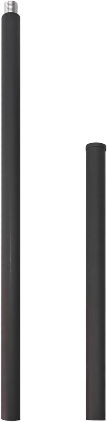 KCO Lighting M16 Threaded Extension Rod 7.9 Inches and 11.8 Inches Black Extension Rods Lighting Fixture Downrods Stems Chandelier Extension Rods