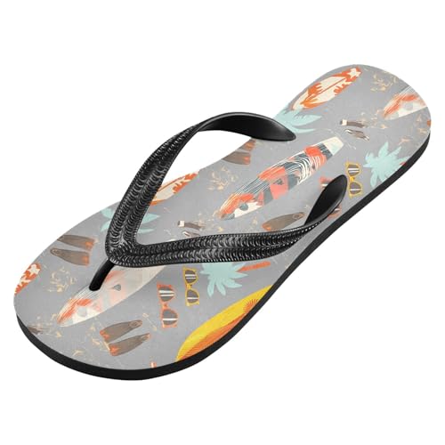 Palm Summer Gray Flip Flops for Beach Thong Sandals Anti-slip Lightweight Beach Shoes for House Indoor Outdoor2
