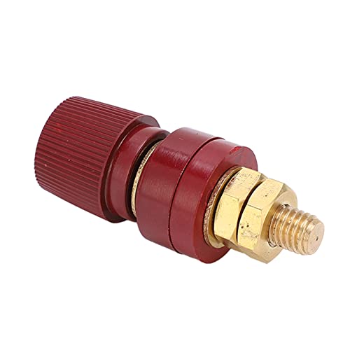 01 02 015 Bornier, Douille Banane en Laiton nickelé Stable Polyvalent pour Instrument électronique(Rouge)