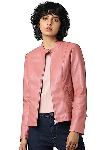 Image of ONLY Women Brown Leather Jacket