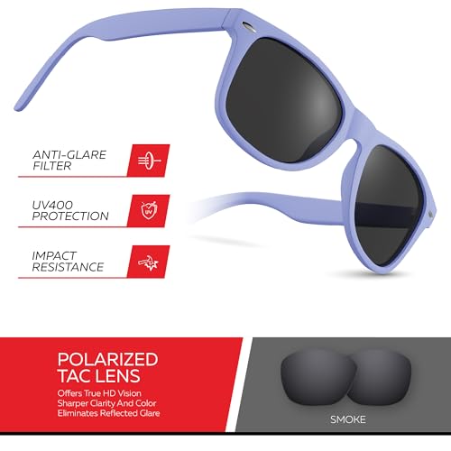 Image of Retro Rewind Polarized Sunglasses for Women Men - UV400 Classic Square Vintage Shades Trendy Unisex Sun Glasses