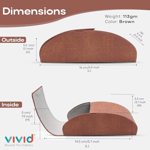 Image of VIVID Unisex Specs Magnetic Eyewear Dabbi Faux Leather Hard Case Cover