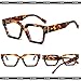 SUNBSR Fashion Square Glasses for Women Men Trendy Thick Frame Computer Eyeglasses Black Frame Clear Lens eyewear（Black+Tortoise）