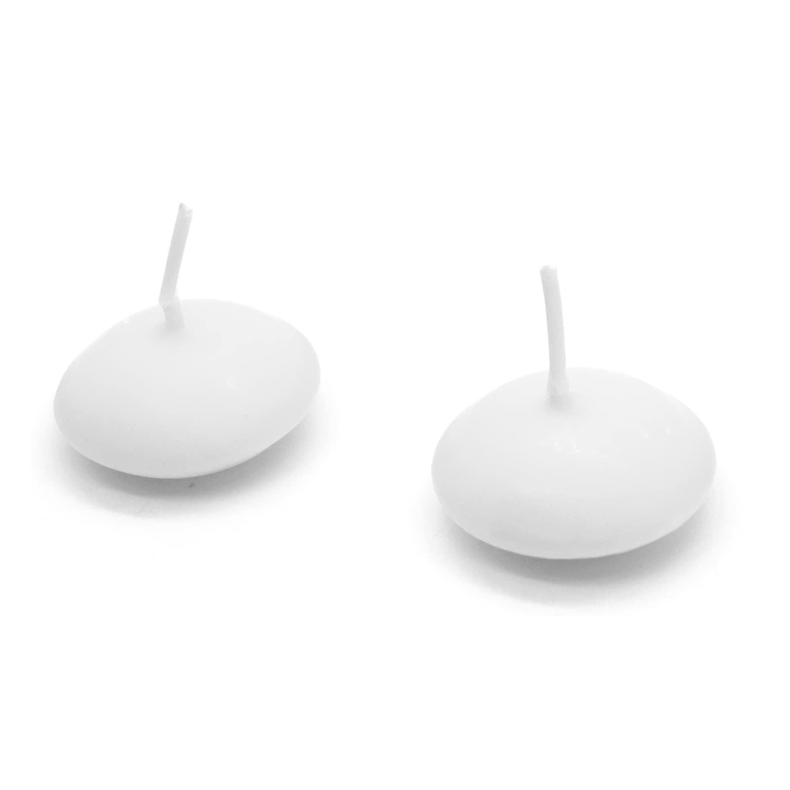 Floating Candles, Pack of 2, Unscented, Long Burning Time, Tealights Candles, Romantic Warm Decoration Wedding Pool Dinner Christmas (White, Matt)