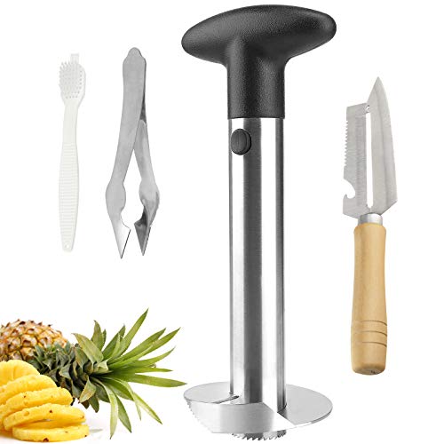 Pineapple Corer and Slicer Tool-Thicker Blade, Practical Stainless Steel Pineapple Cutter Pineapple Eye Peeler Remover, Pineapple Peeling Knife with Sharp Blade for Kitchen Gadgets Vegetable Peeler