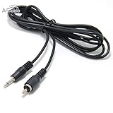 Ancable 2-Pack 6-Feet RCA Male to 3.5mm 1/8' Monaural Mini Mono Male Plug Jack Connector Audio Cable - Trigger Cable for Pre-Amp Subwoofer Soundbar