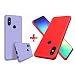 Produktbild EUCASE 2X Hülle für Xiaomi Redmi S2 Flüssiges Silikon, Liquid Silikon Handyhülle Xiaomi Redmi Y2 Handyhülle mit Weichem Mikrofasertuchkissen Schutzhülle Case Cover Rot, Lila