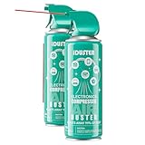 iDuster Compressed Gas Duster for Keyboard, 10 oz Disposable Compressed Air Duster, 2-Pack
