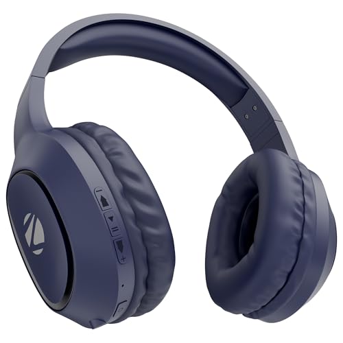 Image of Zebronics Thunder Neo (2026 Upgrade) Wireless Headphone, BT v6.0, True 50hrs Playback, 40mm Driver, ENC, Rapid Charge, Gaming Mode, Dual Pairing, 3 EQ Modes, AUX, Voice Assistant (Blue)